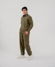 Men's Fleece Half Zipper (Olive Green)