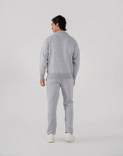 Men's Fleece Half Zipper (Grey Melange)