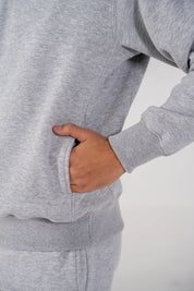 Men's Fleece Half Zipper (Grey Melange)