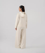 Ladies Slub Terry Hooded Sweatshirt & Trouser (Ivory)