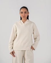 Ladies Slub Terry Hooded Sweatshirt & Trouser (Ivory)