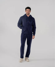 Men's Fleece Zipper Hoodie (Navy)