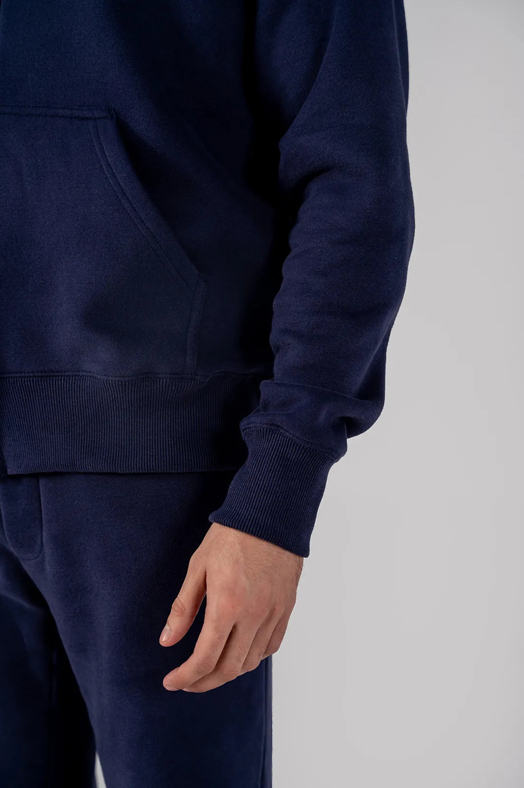 Men's Fleece Zipper Hoodie (Navy)