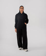 Ladies Fleece Hoodie (Black)