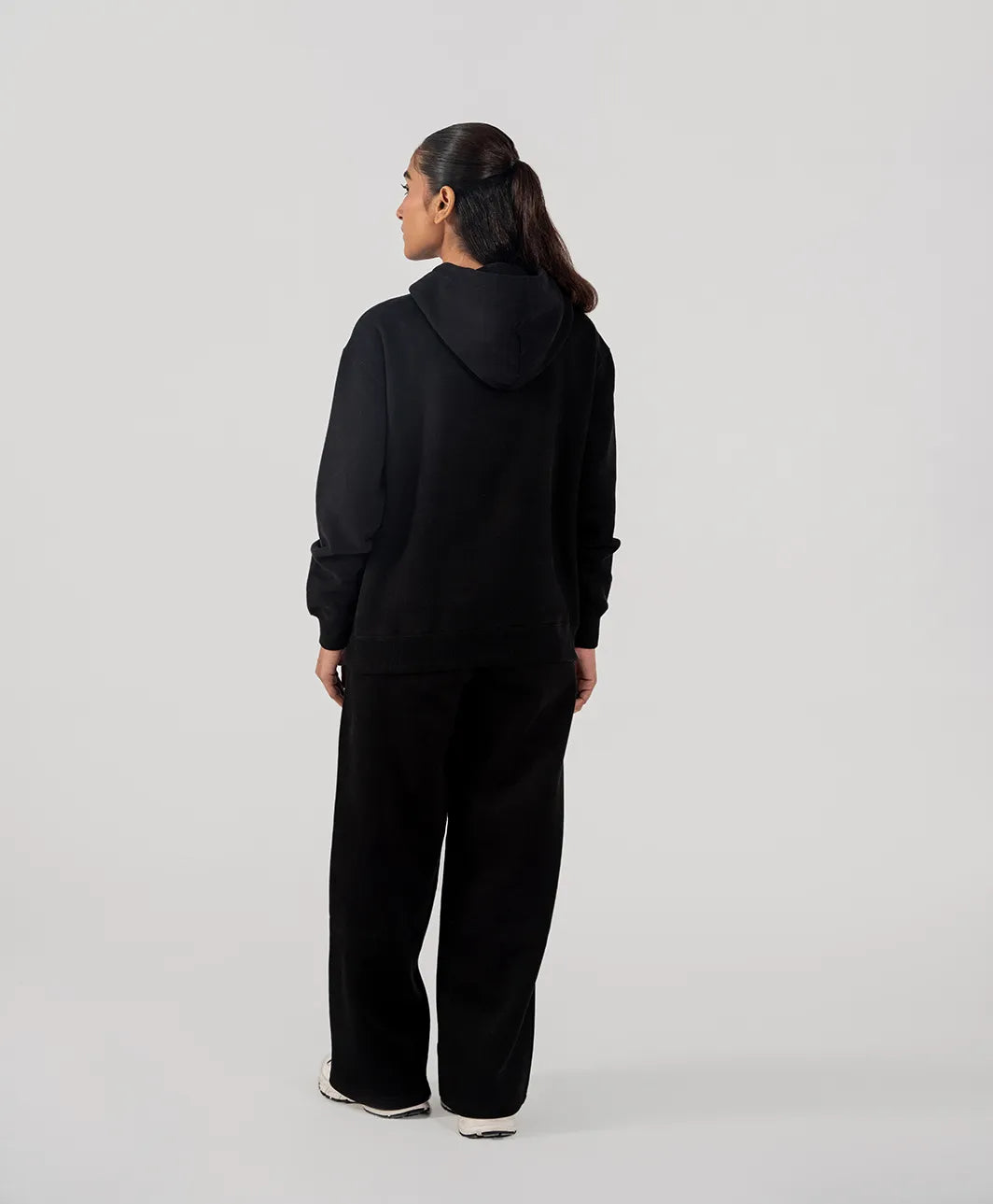 Ladies Fleece Hoodie (Black)
