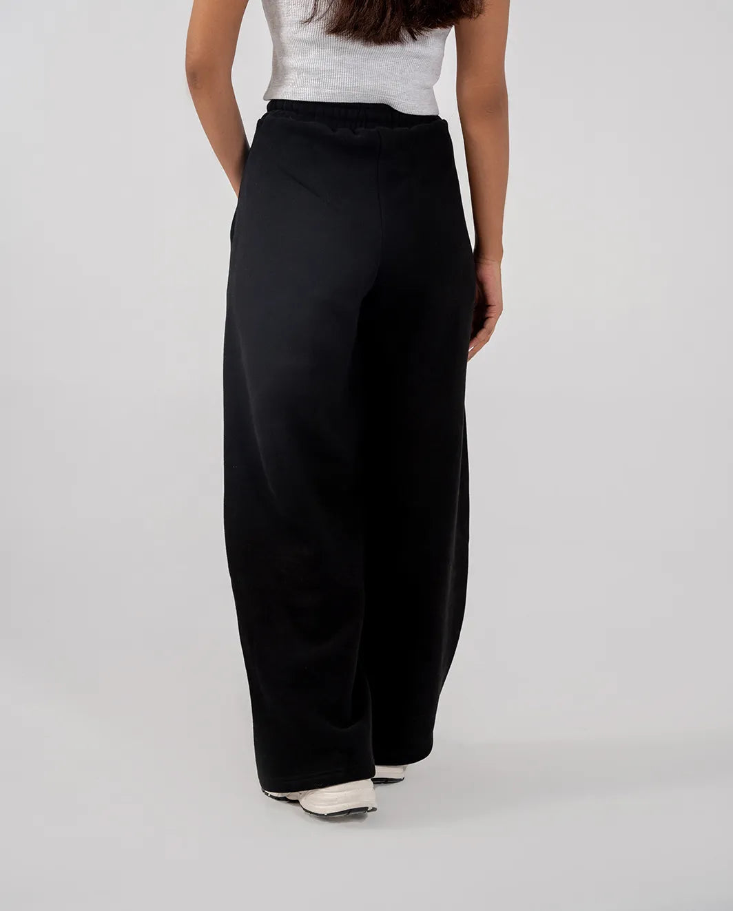 Ladies Fleece Straight Leg Trouser (Black)