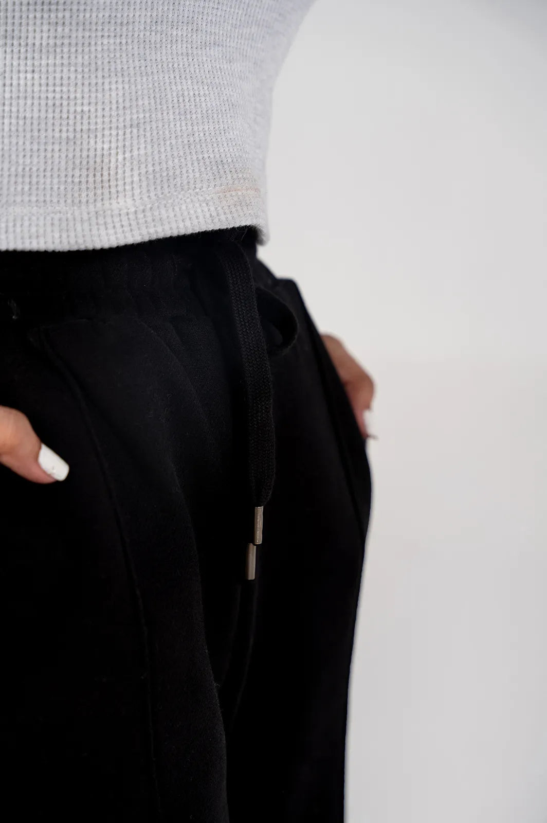 Ladies Fleece Straight Leg Trouser (Black)