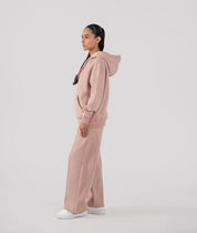 Ladies Fleece Hoodie (Pastel Pink)