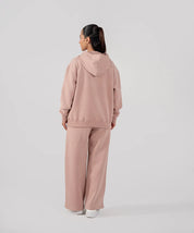 Ladies Fleece Hoodie (Pastel Pink)