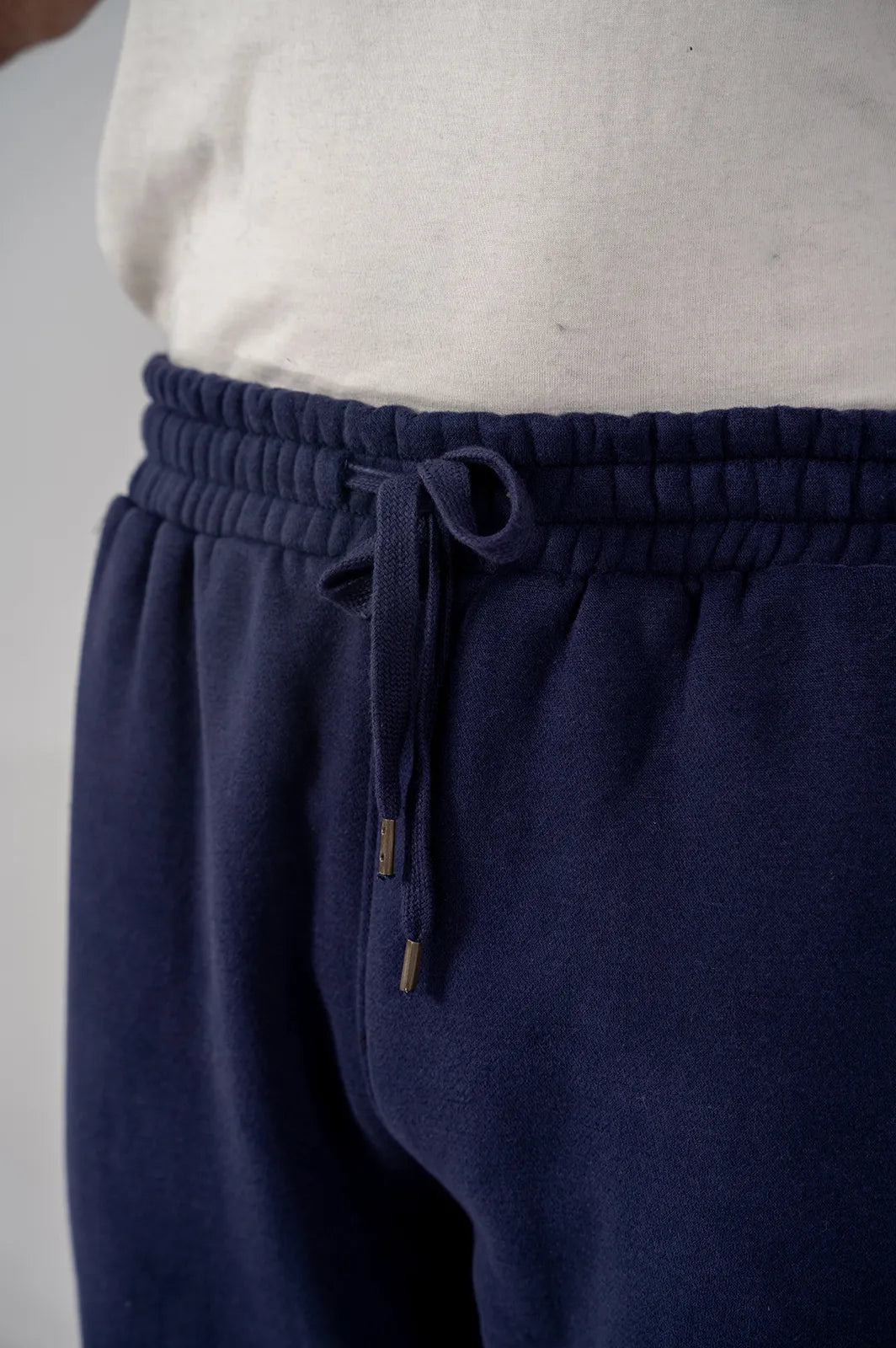 Men's Fleece Elasticated Leg Opening Trousers (Navy)
