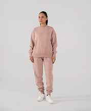 Ladies Fleece Sweatshirt (Pastel Pink)
