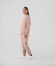 Ladies Fleece Sweatshirt (Pastel Pink)