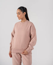 Ladies Fleece Sweatshirt (Pastel Pink)