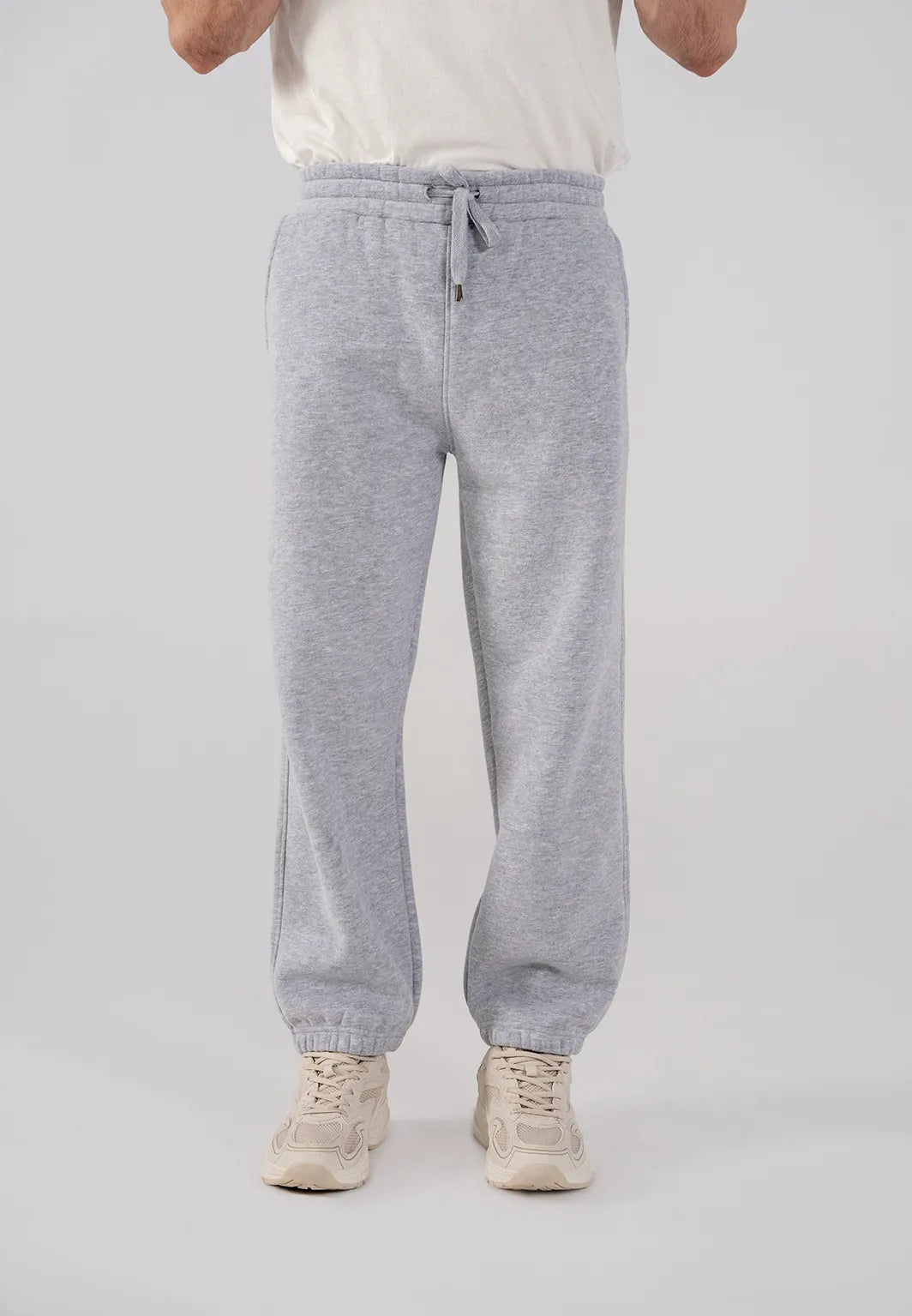Men's Fleece Trousers Grey Melange