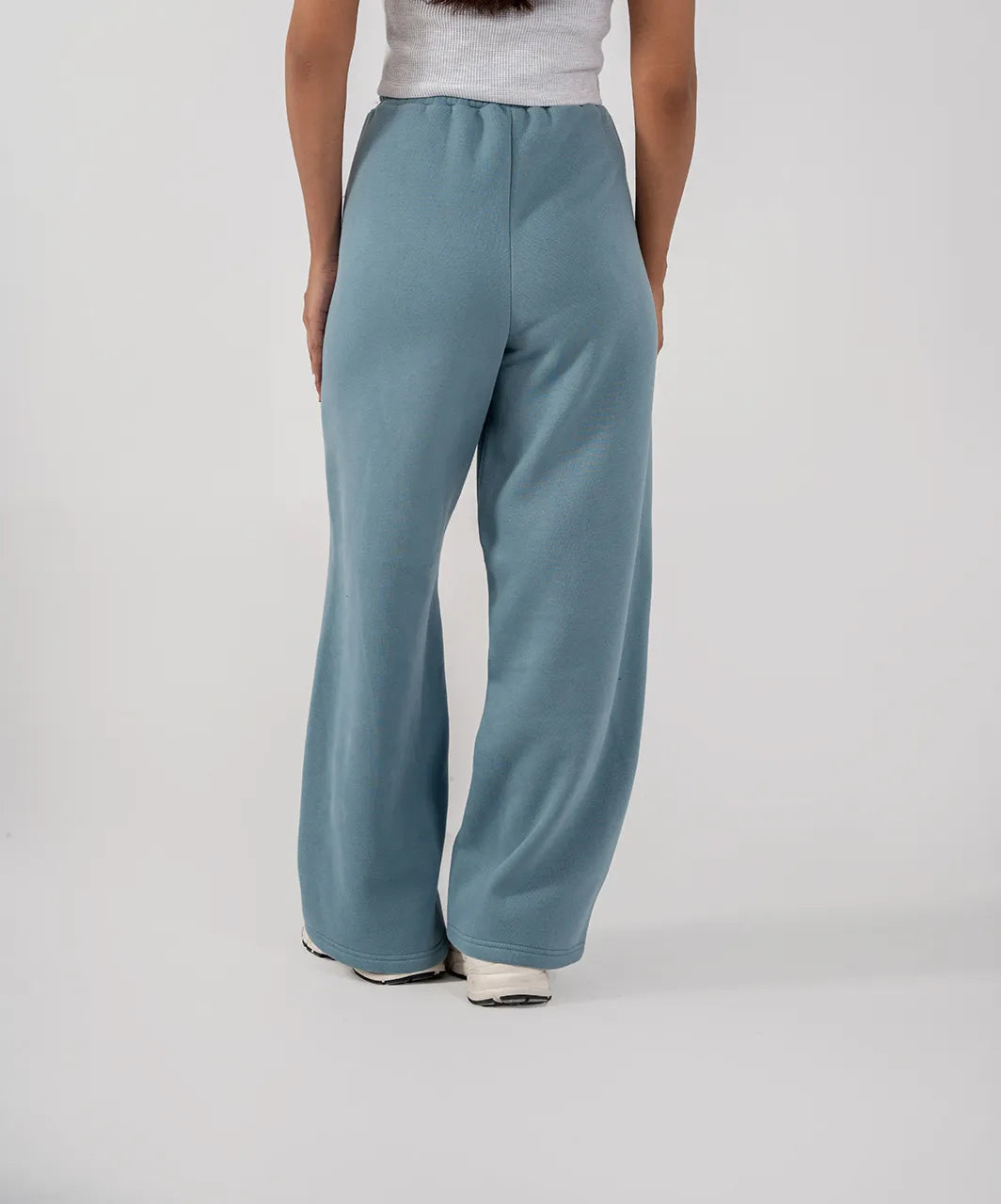 Ladies Fleece Straight Leg Trouser (Steel Blue)